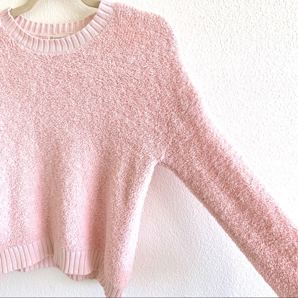 Girls Fuzzy Tucker+Tate Baby Pink Crew Neck - Picture 3 of 11